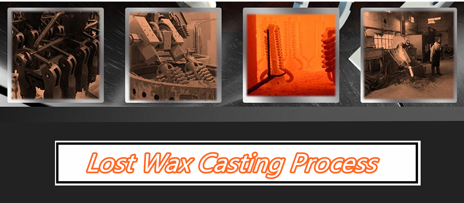 Lost wax casting process display diagram